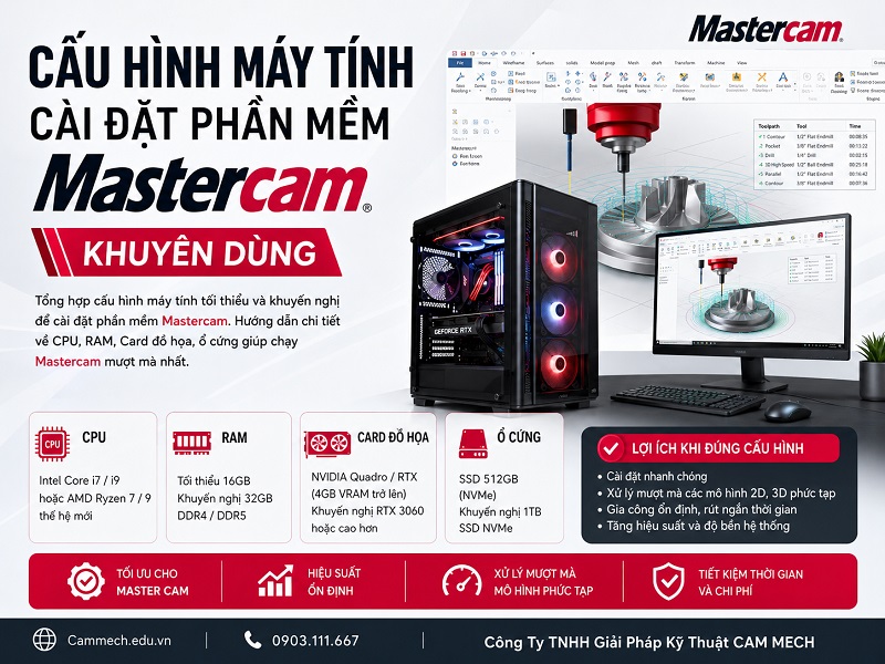 Cấu Hình Máy Tính Cài Đặt Phần Mềm Mastercam