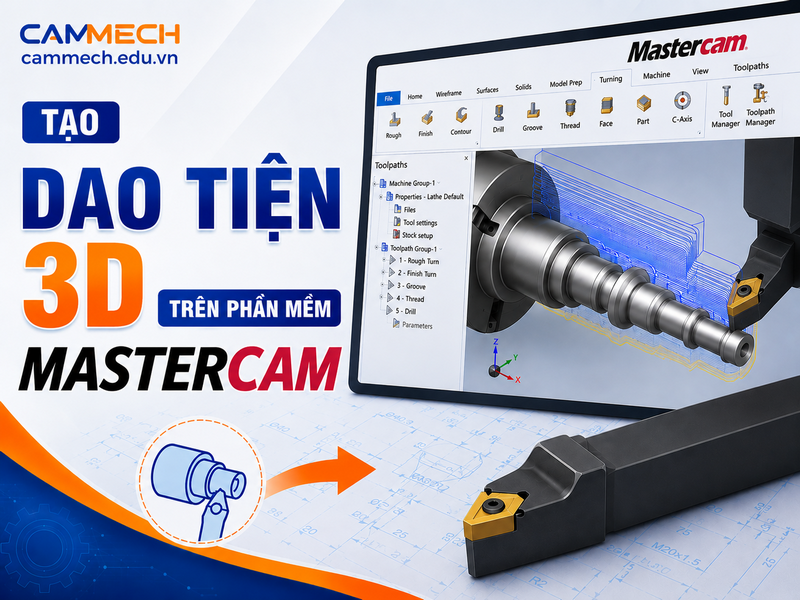 Tạo dao Tiện 3D Tool trên Mastercam