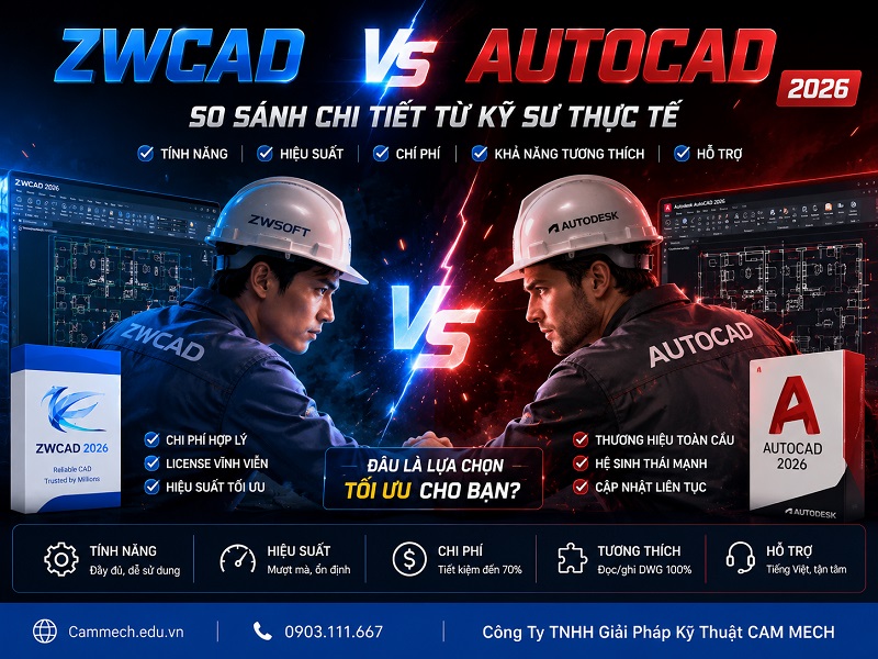 ZWCAD vs AutoCAD 2026: So Sánh Chi Tiết Từ Kỹ Sư Thực Tế