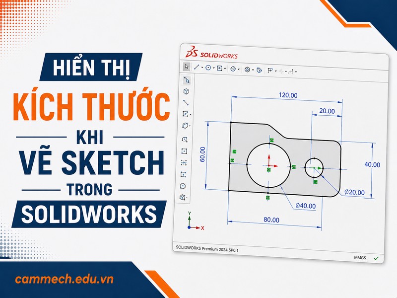 Cách Hiển Thị Kích Thước Khi Vẽ Sketch Trong SOLIDWORKS