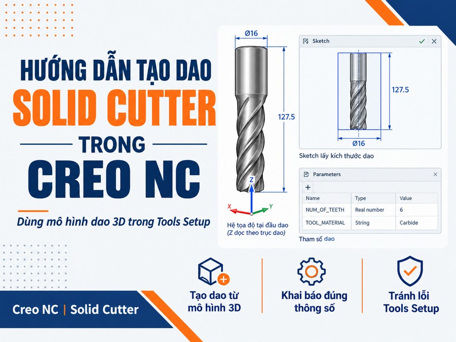 Tạo dao từ file 3D có sẵn trên Creo NC